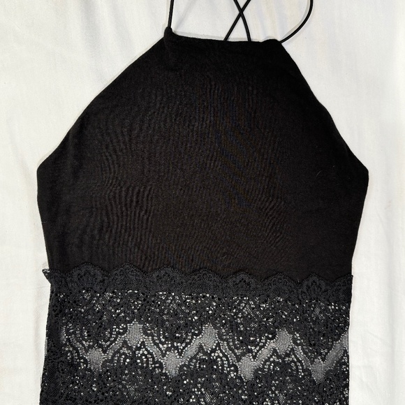Delacy Clothing Halter Lace Midi Dress - Picture 1 of 4